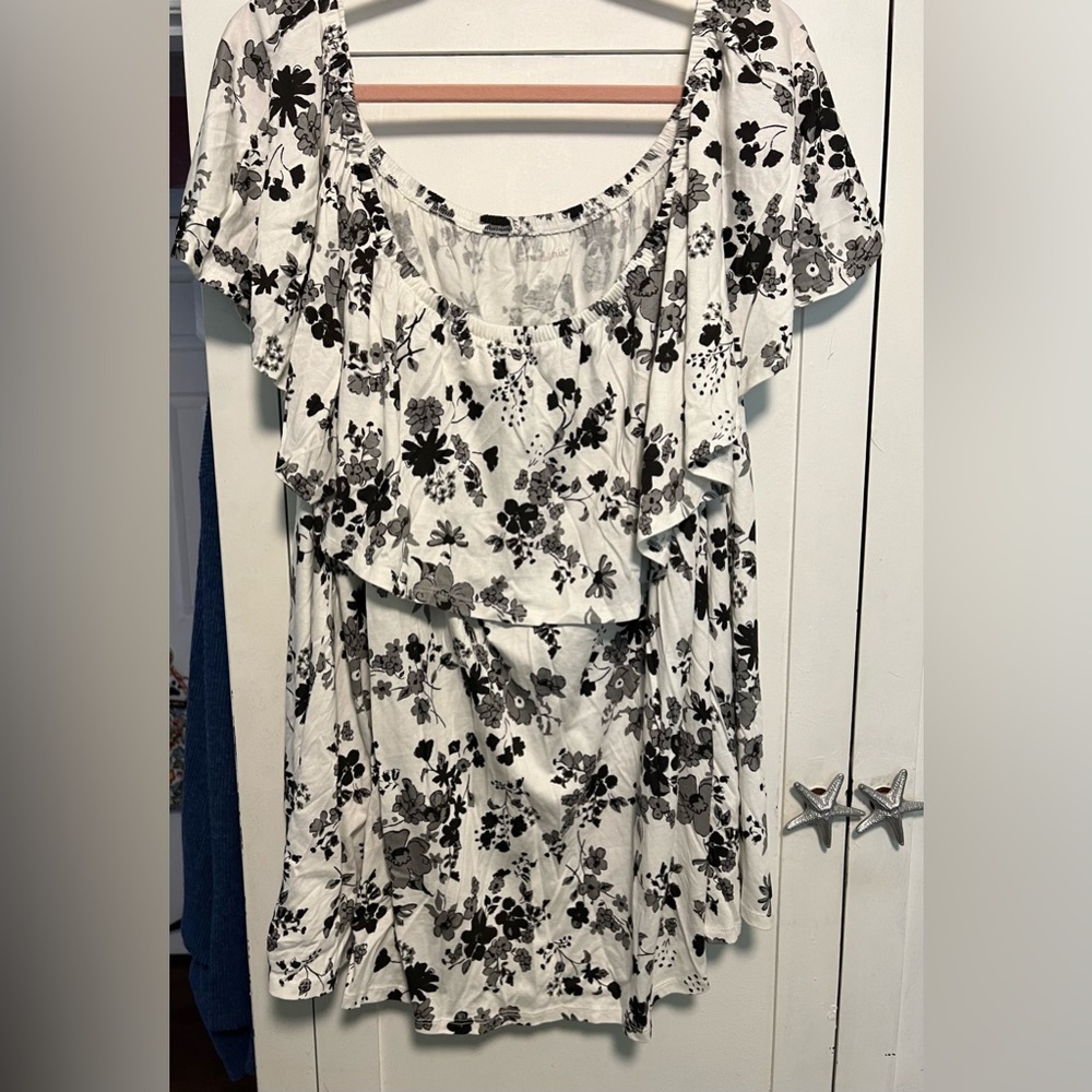 2x Woman Within off the shoulder shirt